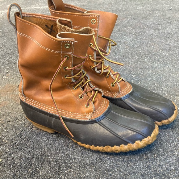 Mens Vintage LL Bean Maine Hunting Shoe Tall Size 10 Duck Boots